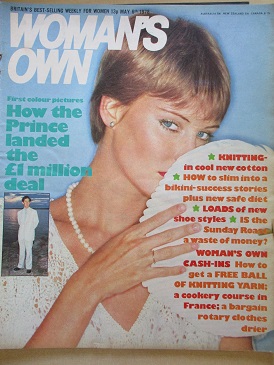 WOMAN’S OWN magazine, May 6 1978 issue for sale. MARY HIGGINS CLARK, ELEANOR HARVEY. Original Britis