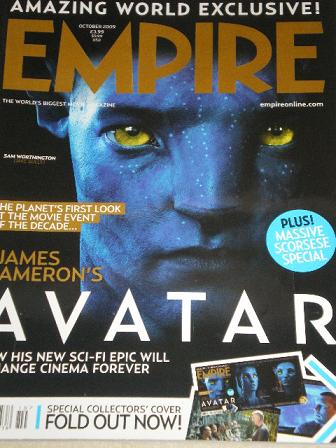 EMPIRE magazine, October 2009 issue for sale. AVATAR. Original British MOVIE publication from Tilley