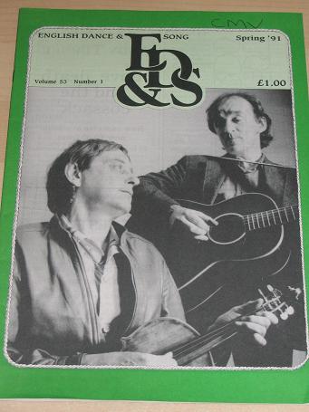 ENGLISH DANCE AND SONG magazine, Volume 53 Number 1 issue for sale. 1991 FOLK MUSIC, DANCE publicati