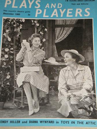PLAY AND PLAYERS magazine, December 1960 issue for sale. WENDY HILLER, DIANA WYNYARD. Original Briti