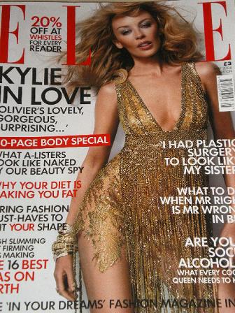 ELLE magazine, May 2004 issue for sale. KYLIE MINOGUE. Original UK FASHION publication from Tilley, 