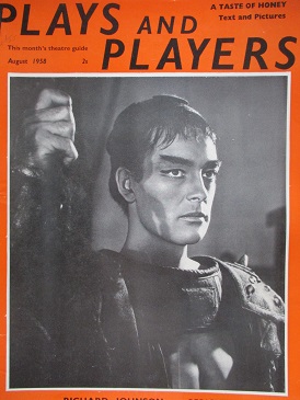 PLAYS AND PLAYERS magazine, August 1958 issue for sale. RICHARD JOHNSON. Original British publicatio