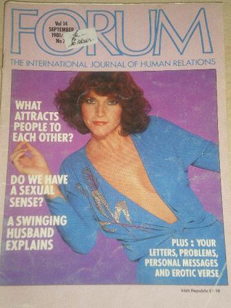 FORUM magazine, September 1981 issue for sale. Original British adult publication from Tilley, Chest