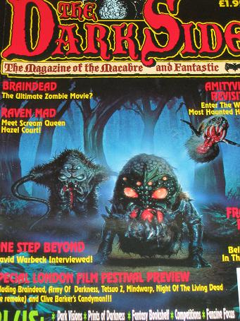 The DARK SIDE magazine, November 1992 issue for sale. HORROR. Original gifts from Tilleys, Chesterfi