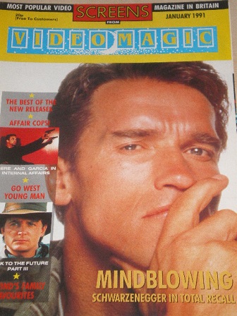 SCREENS magazine, January 1991 issue for sale. SCHWARZENEGGER. Original British FILM publication fro