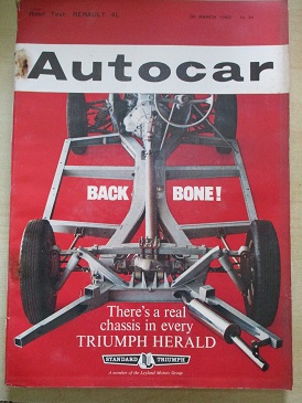 The AUTOCAR magazine, 30 March 1962 issue for sale. ROAD TEST: RENAULT 4L. Original British publicat