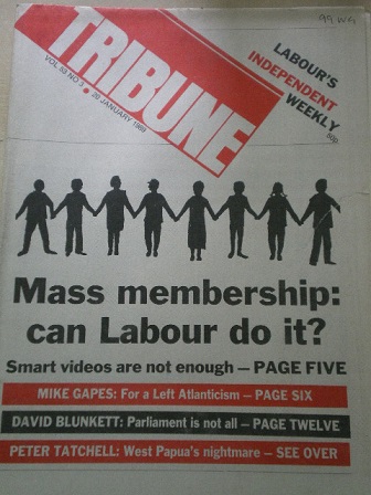 TRIBUNE newspaper, 20 January 1989 issue for sale. LABOURS INDEPENDENT WEEKLY. Original British poli