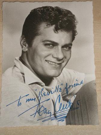 Original REVEILLE FAN CLUB card TONY CURTIS. Movie collectable from Tilley, Chesterfield, Derbyshire