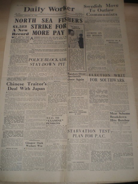 Tilleys Vintage Magazines : DAILY WORKER newspaper, January 25 1940 ...