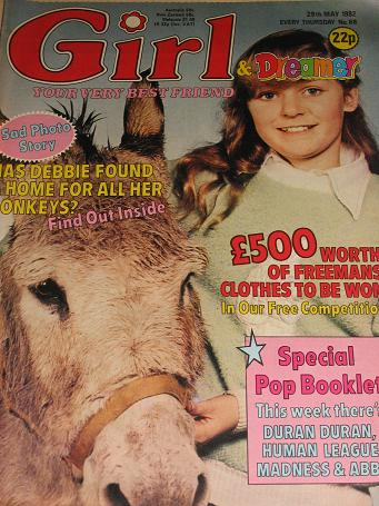 GIRL magazine, 29 May 1982 issue for sale. MODERN ROMANCE. British teen publication. Tilleys, Cheste