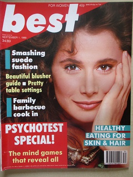BEST magazine, September 1 1989 issue for sale. Original British WOMEN’S publication from Tilley, Ch