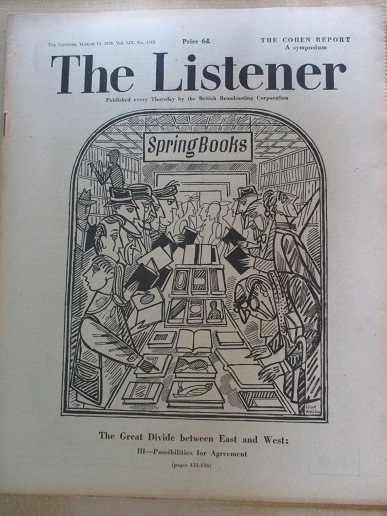 Tilleys Vintage Magazines : THE LISTENER Magazine, March 13 1958 Issue ...