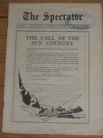 SPECTATOR MAGAZINE NOVEMBER 16 1929 RICHARD CHURCH PUBLICATION FOR SALE CLASSIC IMAGES OF THE TWENTI