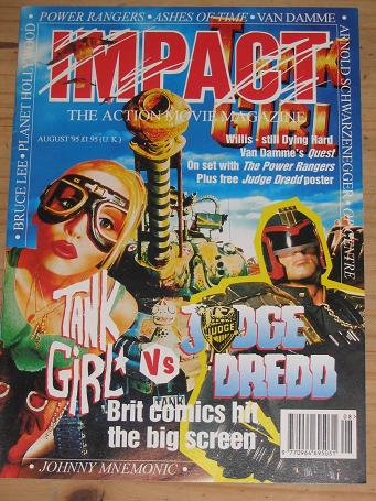 IMPACT MAGAZINE AUGUST 1995 ACTION MOVIE BACK ISSUE FOR SALE CLASSIC IMAGES OF THE TWENTIETH CENTURY