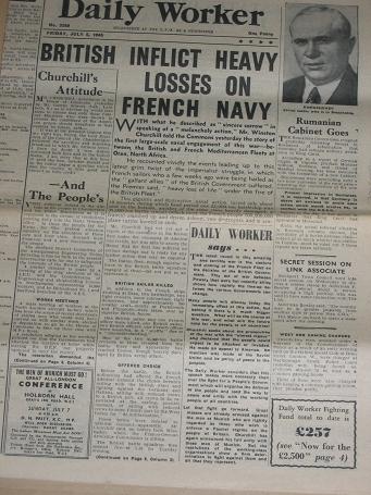 Tilleys Vintage Magazines : ORIGINAL WW2 DAILY WORKER NEWSPAPER JULY 5 ...