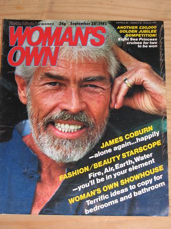 JAMES COBURN WOMANS OWN MAGAZINE SEPTEMBER 25 1982 COVER ISSUE FOR SALE BATES FRANCIS NICHOLS PURE N
