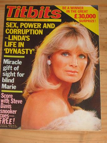 LINDA EVANS TITBITS MAGAZINE APRIL 17 1982 DYNASTY FOR SALE PURE NOSTALGIA ARCHIVES CLASSIC IMAGES O