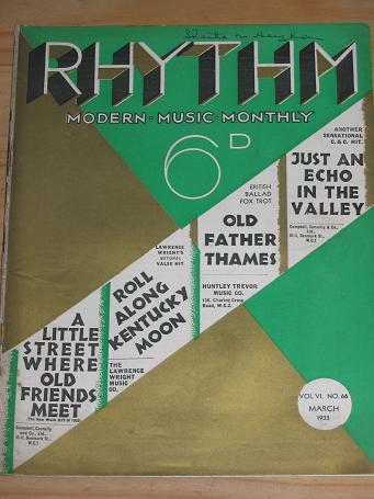 RHYTHM MAGAZINE MARCH 1933 FOR SALE VINTAGE MUSIC PUBLICATION PURE NOSTALGIA ARCHIVES CLASSIC IMAGES