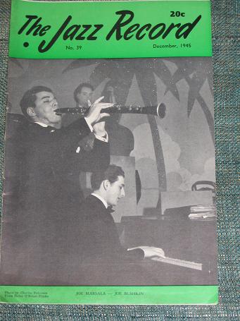 JOE MARSALA JOE BUSHKIN 1945 JAZZ RECORD DECEMBER ISSUE MAGAZINE FOR SALE VINTAGE MUSIC PUBLICATION 