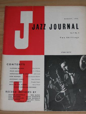 JAZZ JOURNAL AUGUST 1956 BACK ISSUE FOR SALE STAN GETZ VINTAGE MUSIC MAGAZINE PURE NOSTALGIA ARCHIVE