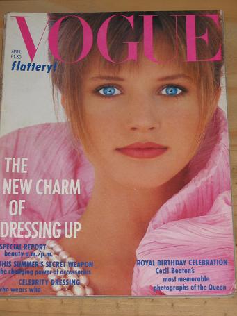 VOGUE MAGAZINE APRIL 1986 UK ISSUE FOR SALE VINTAGE FASHION LIFESTYLE PUBLICATION CLASSIC IMAGES OF 
