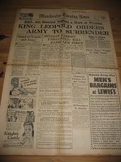 Tilleys Vintage Magazines : ORIGINAL MAY 28 1940 MANCHESTER EVENING ...