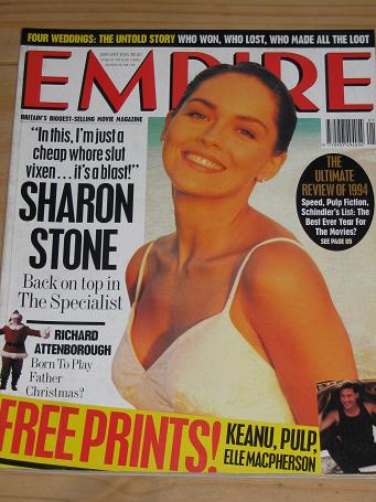 JANUARY 1995 EMPIRE MOVIE MAGAZINE SHARON STONE OLD VINTAGE FILM PUBLICATION FOR SALE PURE NOSTALGIA