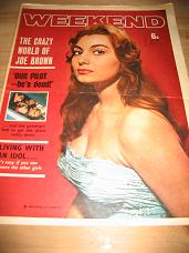 WEEKEND MAG APRIL 24-30 1963 ROSANNA SCHIAFFINO JOE BROWN VINTAGE PUBLICATION FOR SALE CLASSIC IMAGE