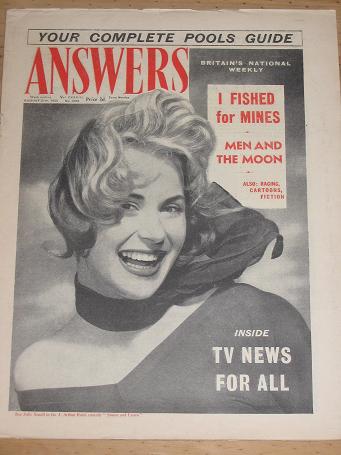 ANSWERS MAG AUG 27 1955 JULIE ARNALL FRANKIE HOWERD VINTAGE PUBLICATION FOR SALE CLASSIC IMAGES OF T