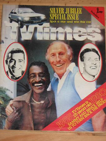 TV TIMES MAG SEP 20-26 1980 DAVIS FORSYTH COOPER SEGAL DORNING QUAYLE BUCK ROGERS VINTAGE PUBLICATIO