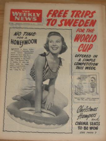 Tilleys Vintage Magazines THE WEEKLY NEWS NOV 30 1957 SUSAN