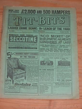  TITBITS MAG OCT 8 1932 WOOD BRAND THOMAS VINTAGE PUBLICATION FOR SALE PURE NOSTALGIA ARCHIVES CLASS