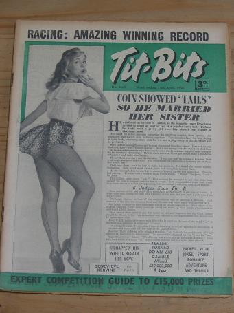 TITBITS MAG 14 APRIL 1956 GENEVIEVE KERVINE COGAN VINTAGE PUBLICATION FOR SALE PURE NOSTALGIA ARCHIV