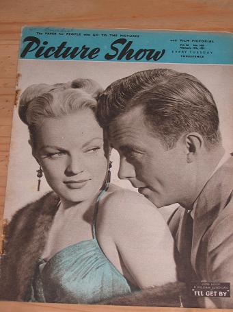 PICTURE SHOW MAG FEB 17 1951 HAVER LUNDIGAN VINTAGE BRITISH MOVIE PUBLICATION FOR SALE PURE NOSTALGI