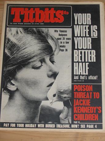 TITBITS MAG 28 JUNE 1969 VANESSA REDGRAVE VINTAGE PUBLICATION FOR SALE CLASSIC IMAGES OF THE 20TH CE