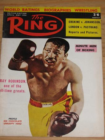  RING MAG FOR SALE APRIL-MAY 1958 VINTAGE BOXING PUBLICATION CLASSIC IMAGES OF THE TWENTIETH CENTURY