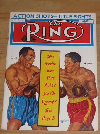  RING BOXING MAG FOR SALE AUG 1952 VINTAGE FIGHT PUBLICATION CLASSIC IMAGES OF THE TWENTIETH CENTURY