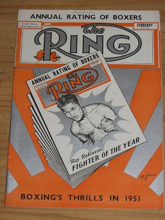  RING BOXING MAG FOR SALE FEB 1952 VINTAGE FIGHT PUBLICATION CLASSIC IMAGES OF THE TWENTIETH CENTURY