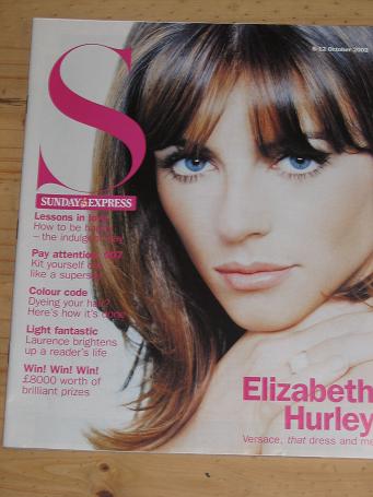 LIZ HURLEY SUNDAY EXPRESS MAG 6-12 OCT 2002 VINTAGE PUBLICATION FOR SALE CLASSIC IMAGES OF THE 20TH 