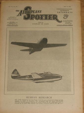 ISSUE 187 AEROPLANE SPOTTER MAG MAY 17 1947 ORIGINAL VINTAGE AVIATION PUBLICATION FOR SALE CLASSIC I