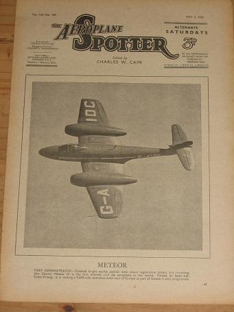 ISSUE 186 AEROPLANE SPOTTER MAG MAY 3 1947 ORIGINAL VINTAGE AVIATION PUBLICATION FOR SALE CLASSIC IM