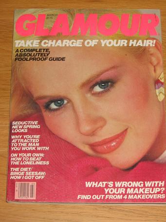 GLAMOUR magazine, March 1981. Vintage womens, fashion, style publication for sale. Classic images of