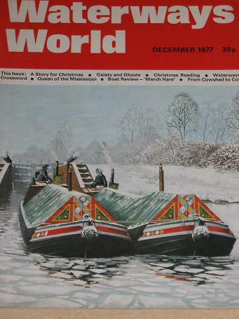WATERWAYS WORLD magazine, December 1977 issue for sale. CANALS, BOATS. Classic images of the twentie