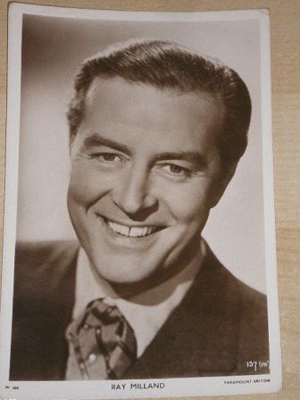 Tilleys Vintage Magazines : Original PICTURE postcard RAY MILLAND ...