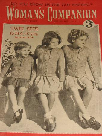 WOMANS COMPANION magazine, April 5 1952 issue for sale. Vintage womens publication. Classic images o