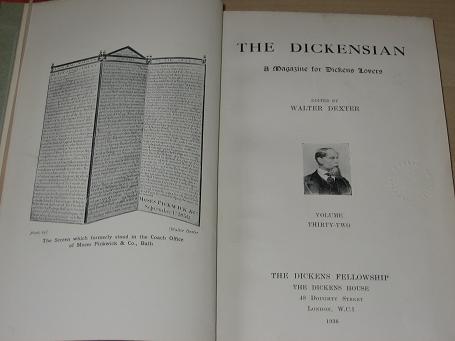 THE DICKENSIAN magazine, Volume 32, 1936, issues for sale. CHARLES DICKENS. Original, bound literary