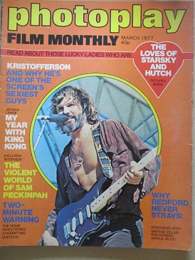 PHOTOPLAY FILM MONTHLY magazine, March 1977 issue for sale. KRIS KRISTOFFERSON. Original British MOV