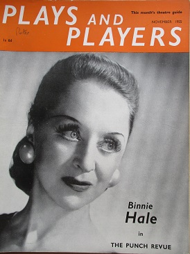 PLAYS AND PLAYERS magazine, November 1955 issue for sale. BINNIE HALE. Original British publication 
