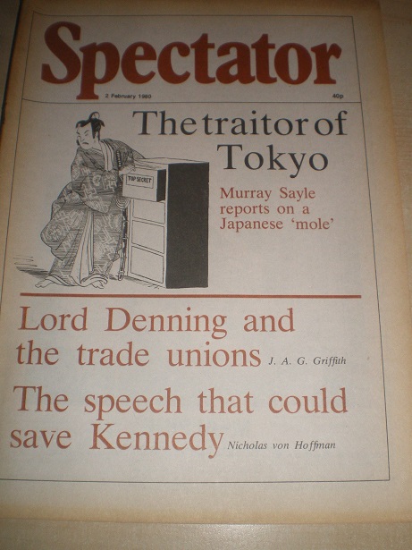 SPECTATOR magazine, 2 February 1980 issue for sale. MURRAY SAYLE, KENNEDY. Original British POLITICA