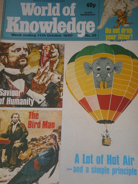 WORLD OF KNOWLEDGE magazine, 11 October 1980 issue for sale. Original British JUVENILE publication f